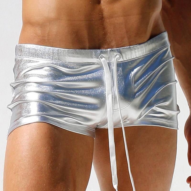 ORVLS Metallic Square Cut Swim Trunks | dmunderwear