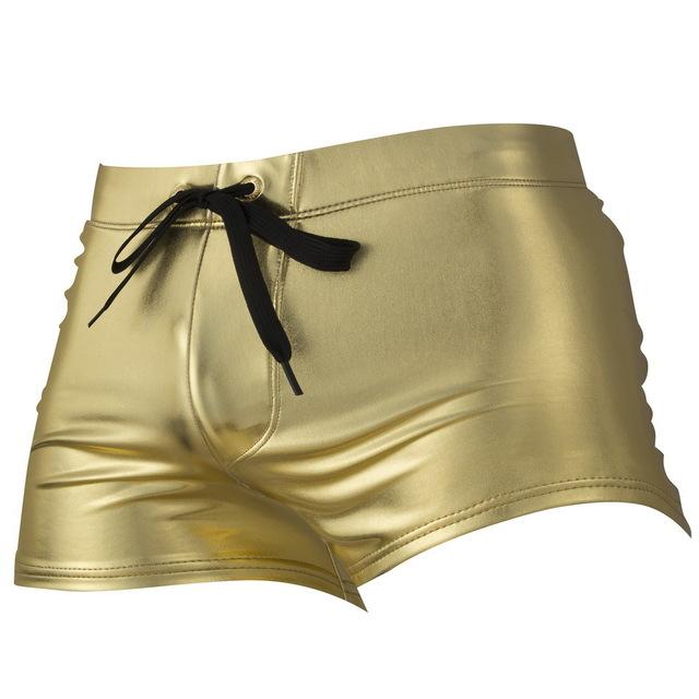 ORVLS Metallic Square Cut Swim Trunks | dmunderwear detail image 5