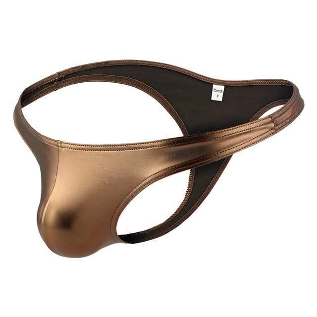 Metallic Triangle Thong | dmunderwear detail image 5