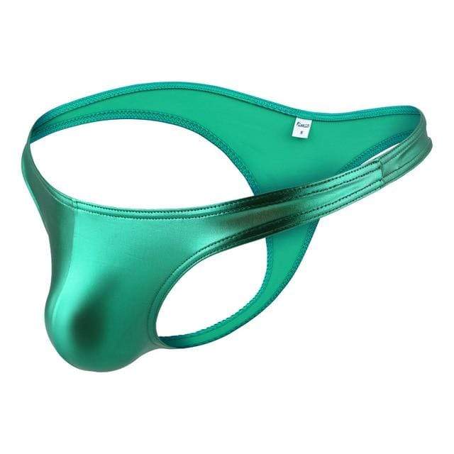 Metallic Triangle Thong | dmunderwear detail image 6
