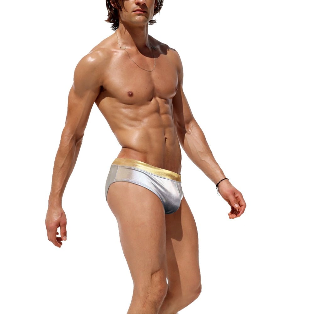 ORVLS Metallic Two-toned Swim Briefs | dmunderwear detail image 6