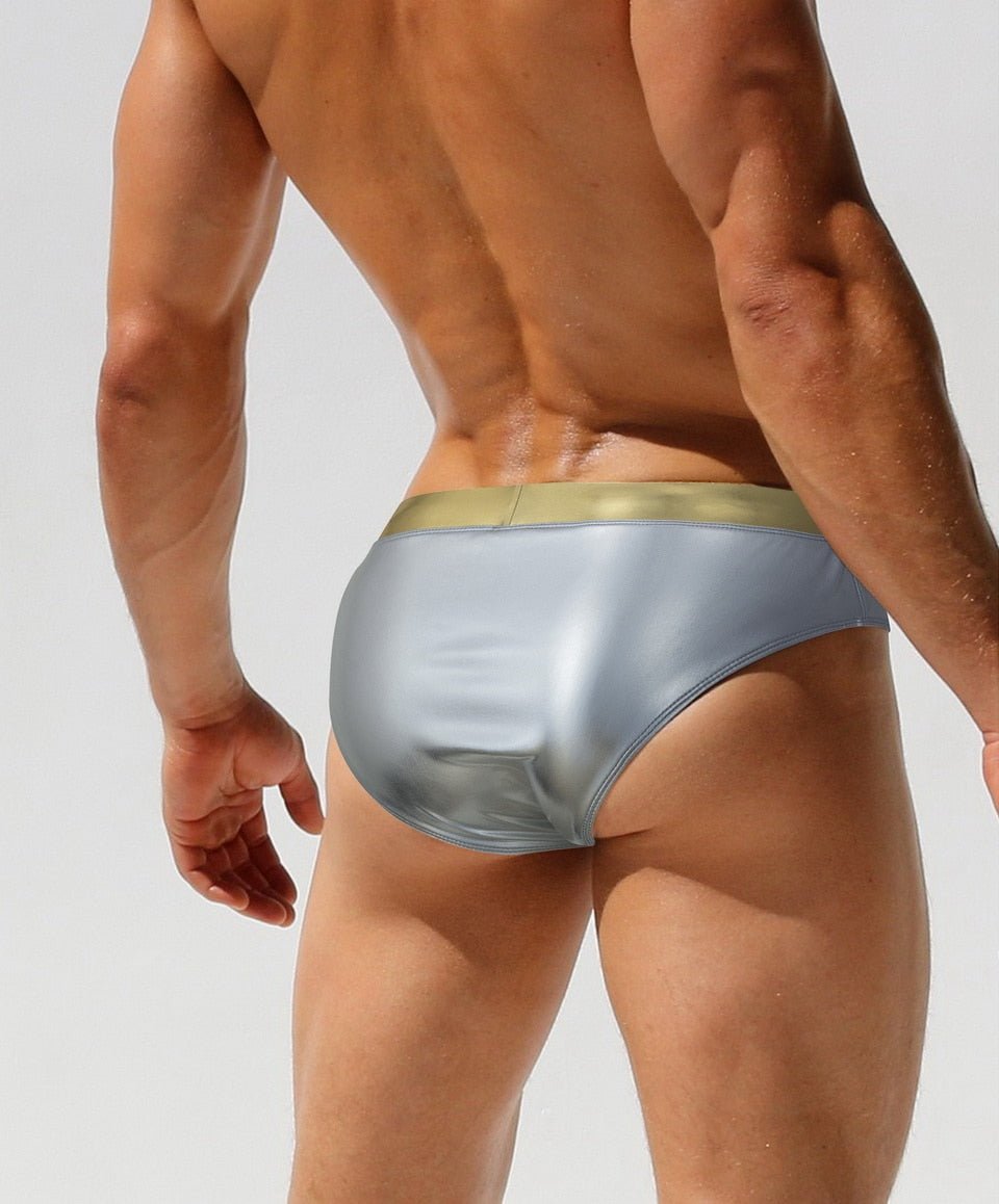 ORVLS Metallic Two-toned Swim Briefs | dmunderwear detail image 8