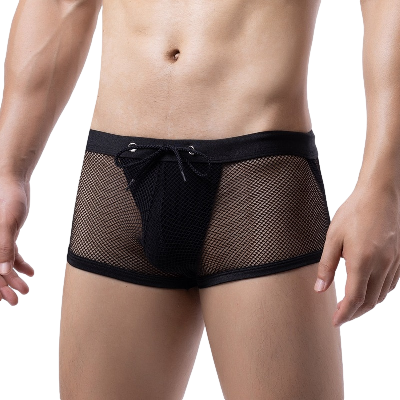 Midnight Mesh Jock Shorts | dmunderwear detail image 2