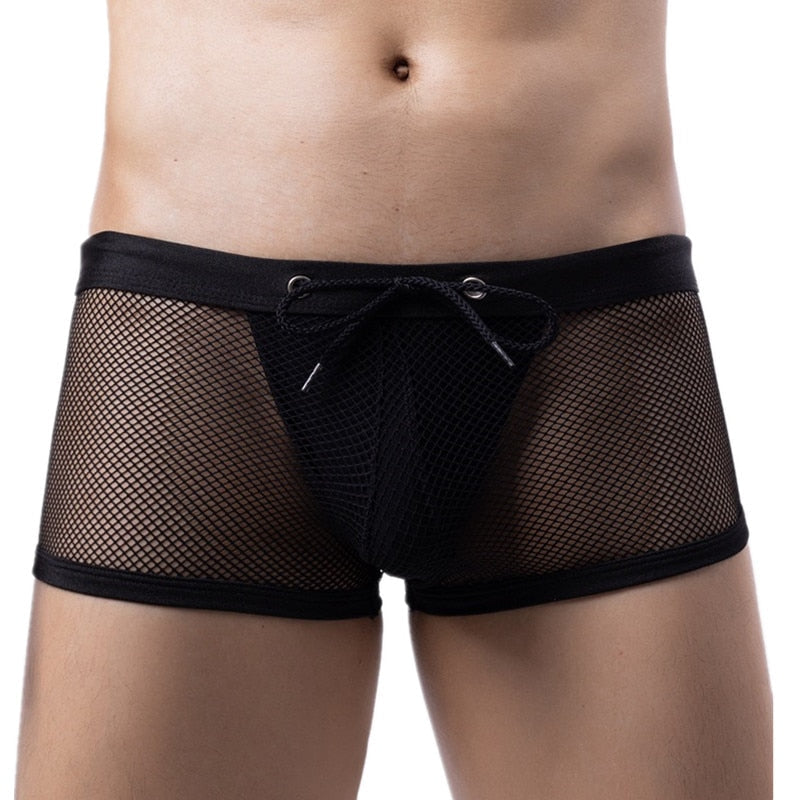 Midnight Mesh Jock Shorts | dmunderwear detail image 3