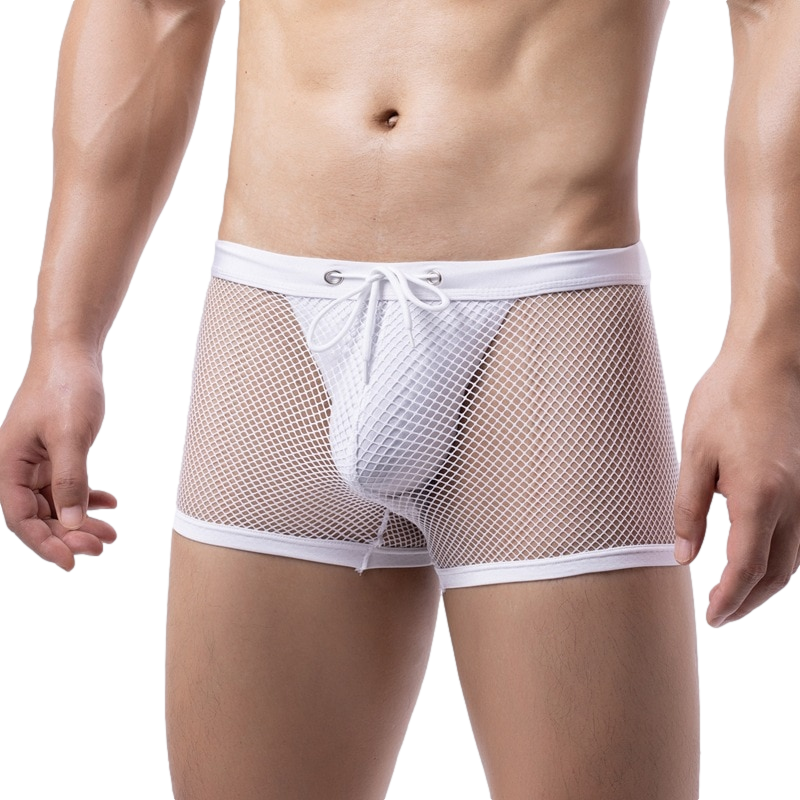 Midnight Mesh Jock Shorts | dmunderwear detail image 6