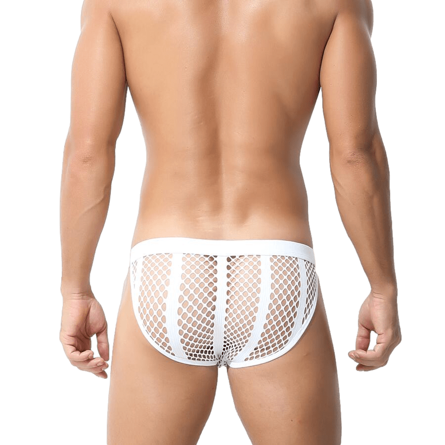 Midnight Mesh Tanga Briefs | dmunderwear detail image 15