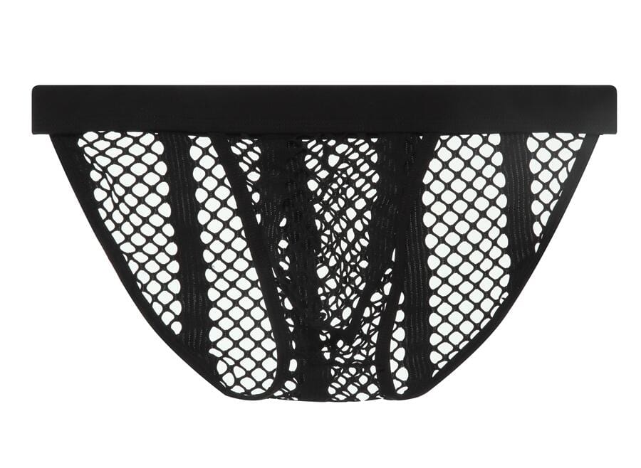 Midnight Mesh Tanga Briefs | dmunderwear detail image 4