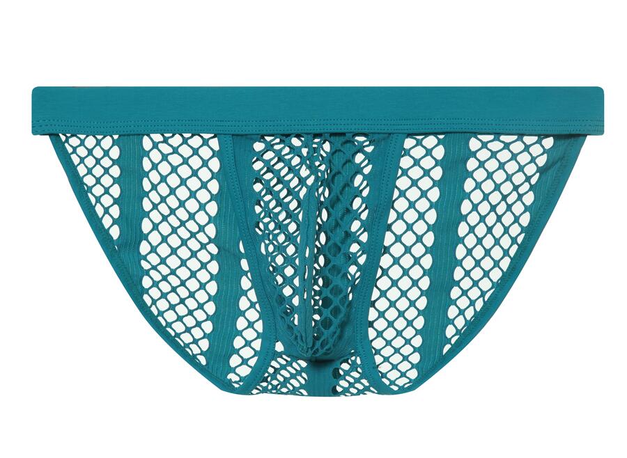 Midnight Mesh Tanga Briefs | dmunderwear detail image 8