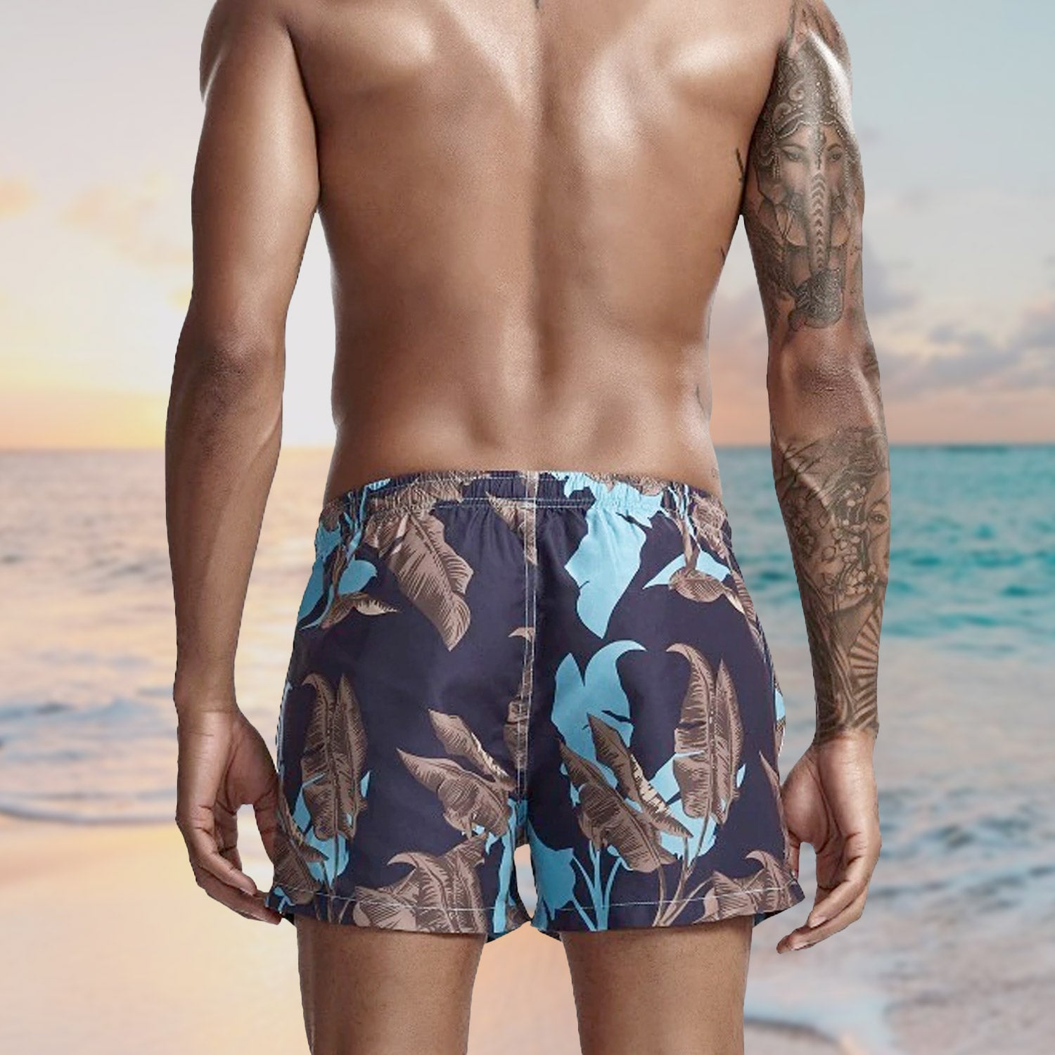 ORVLS Midnight Trees Board Shorts | dmunderwear detail image 5