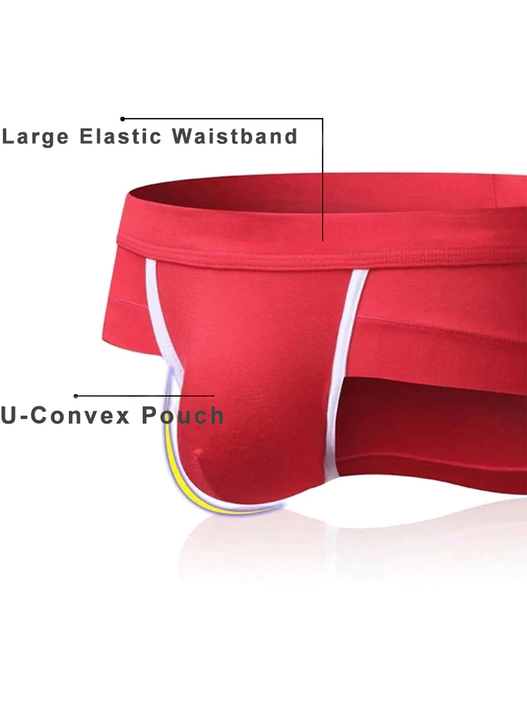 4 Pack Breathable Modal U Convex Pouch Briefs | dmunderwear detail image 6