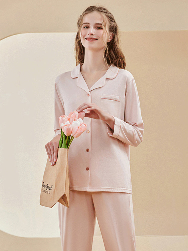 Modal Cotton Comfortable Couple Pajamas Set | dmunderwear detail image 16