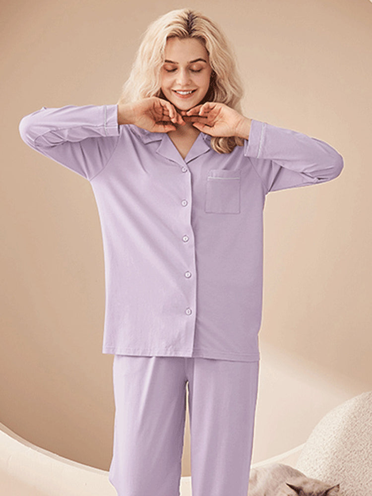 Modal Cotton Comfortable Couple Pajamas Set | dmunderwear detail image 20