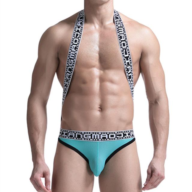 Movie Strip Suspender Jockstrap | dmunderwear detail image 3