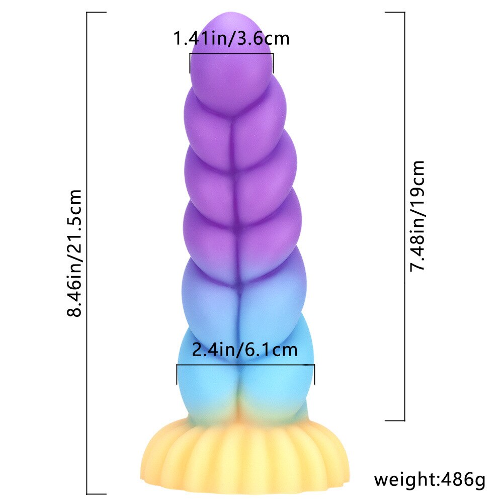 Multi-Color Alien Dildo | dmunderwear detail image 16