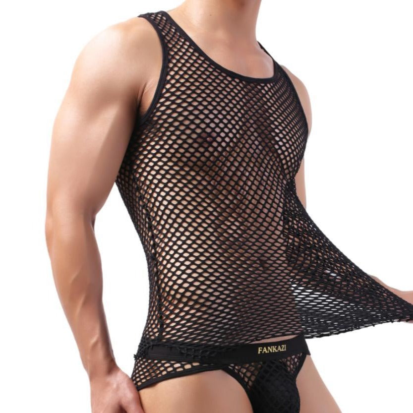 Nightlife Fishnet Tank | dmunderwear