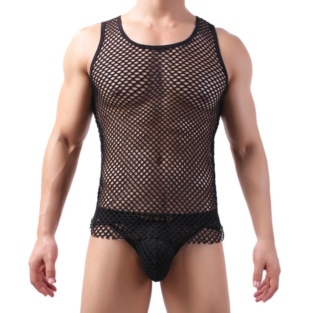 Nightlife Fishnet Tank | dmunderwear detail image 2
