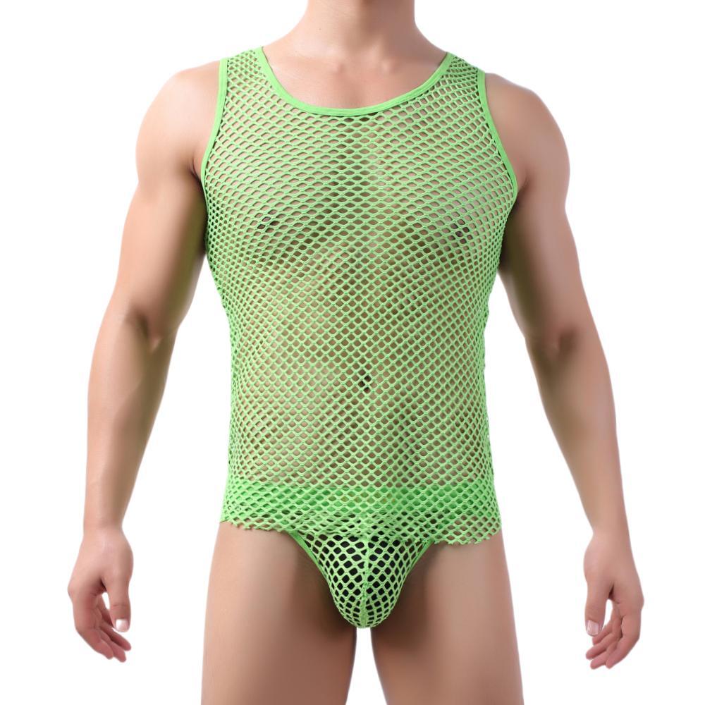 Nightlife Fishnet Tank | dmunderwear detail image 5