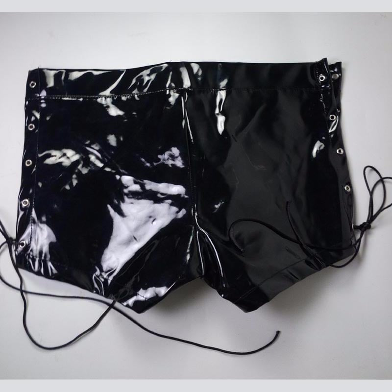 Nocturnal Niche Vinyl Lace Up Boxers | dmunderwear detail image 4