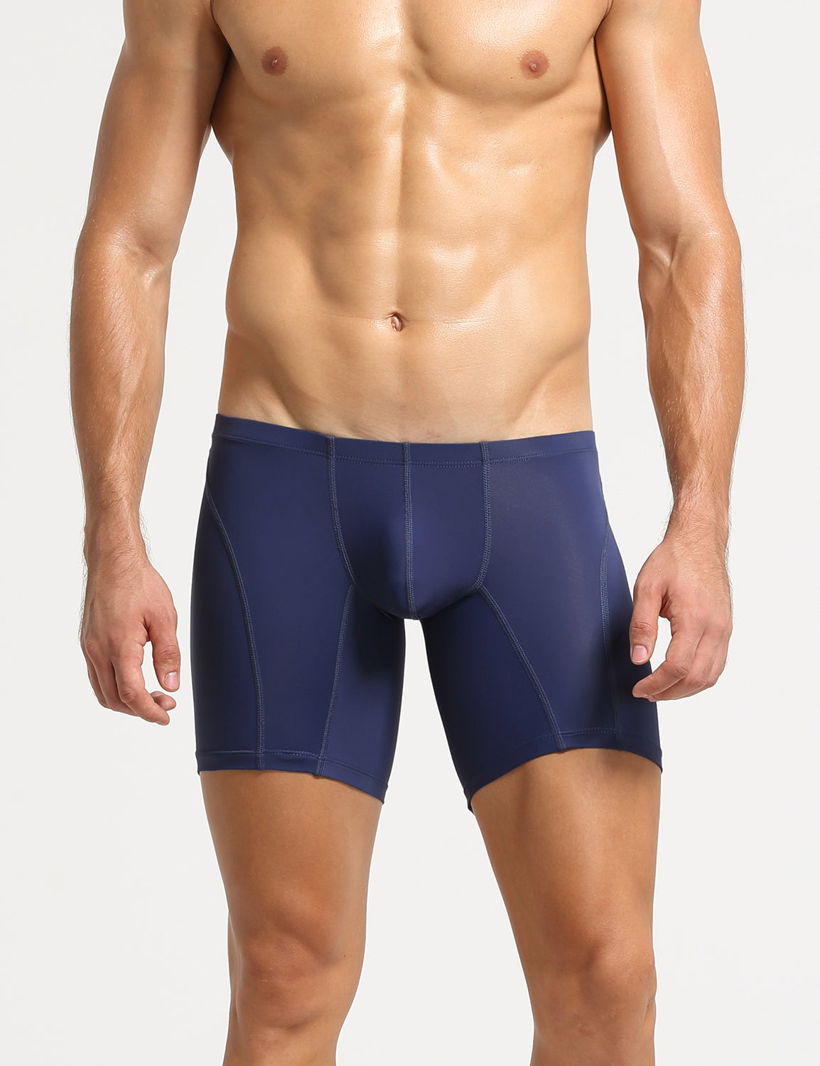 Nylon Low Rise Elastic Long Boxer Briefs 10202 | dmunderwear detail image 10