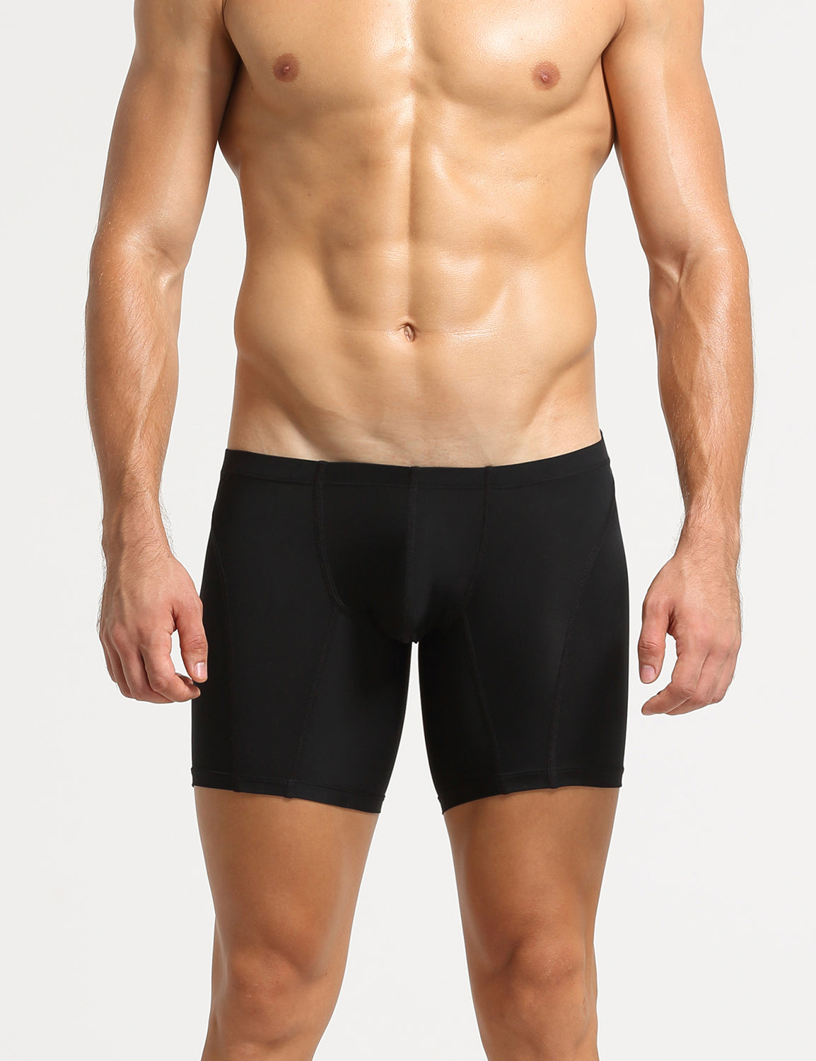 Nylon Low Rise Elastic Long Boxer Briefs 10202 | dmunderwear detail image 14
