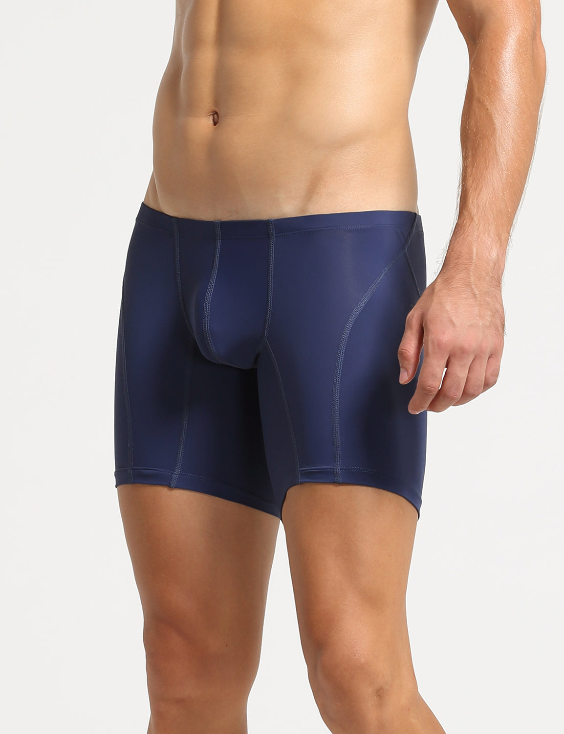Nylon Low Rise Elastic Long Boxer Briefs 10202 | dmunderwear detail image 17