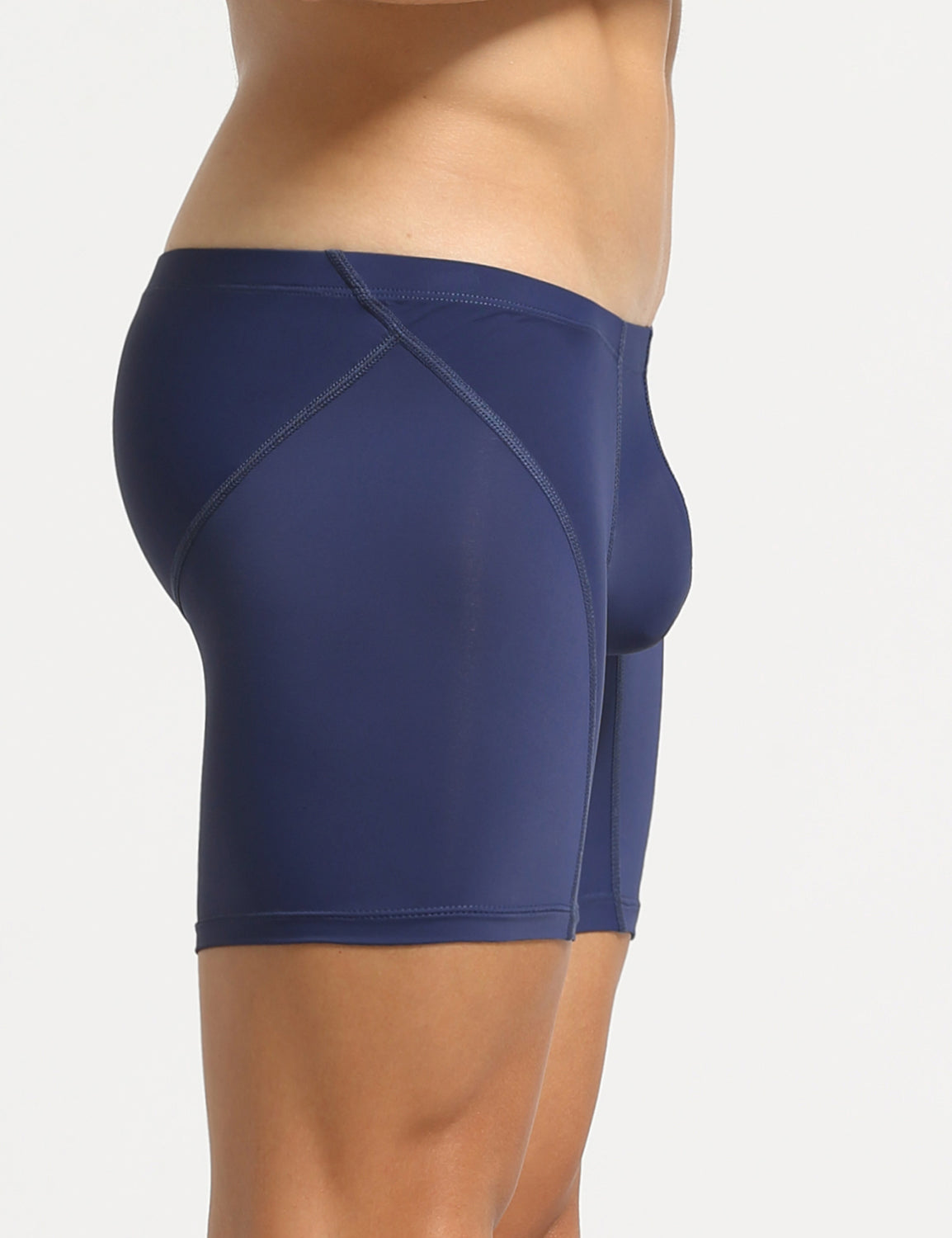 Nylon Low Rise Elastic Long Boxer Briefs 10202 | dmunderwear detail image 18