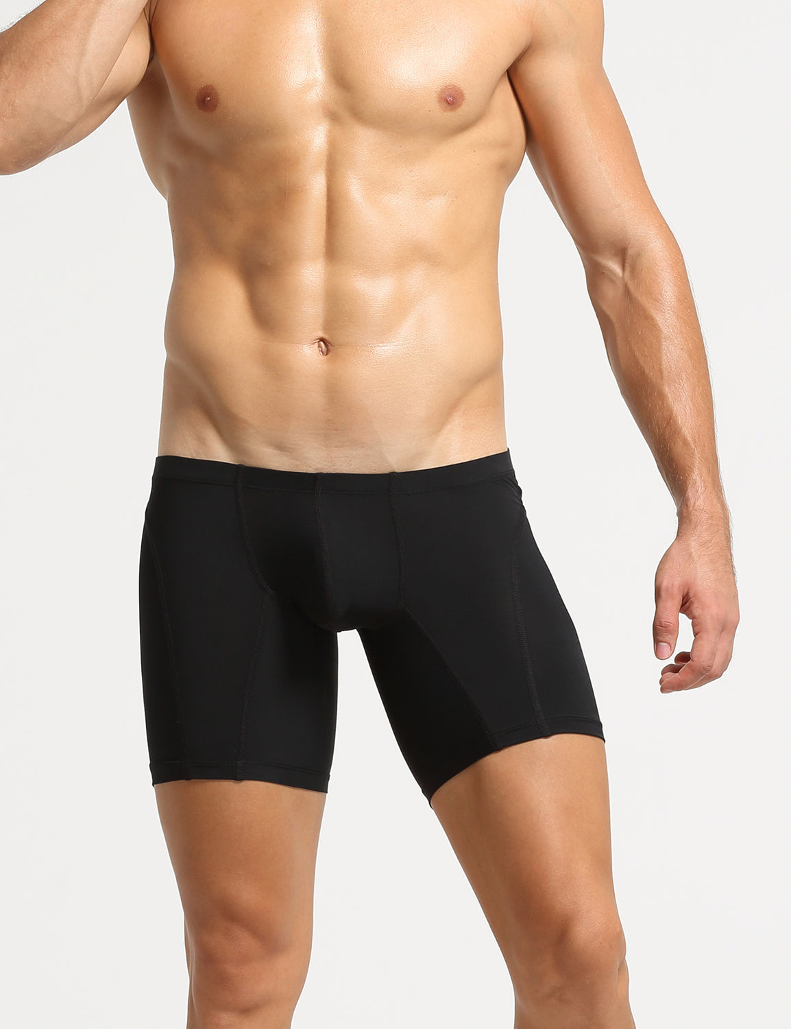 Nylon Low Rise Elastic Long Boxer Briefs 10202 | dmunderwear detail image 20