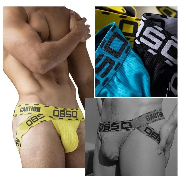OBSO Caution Jockstrap | dmunderwear detail image 3