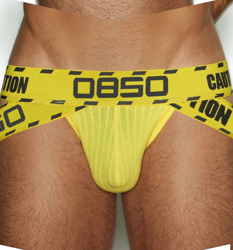OBSO Caution Jockstrap | dmunderwear detail image 6