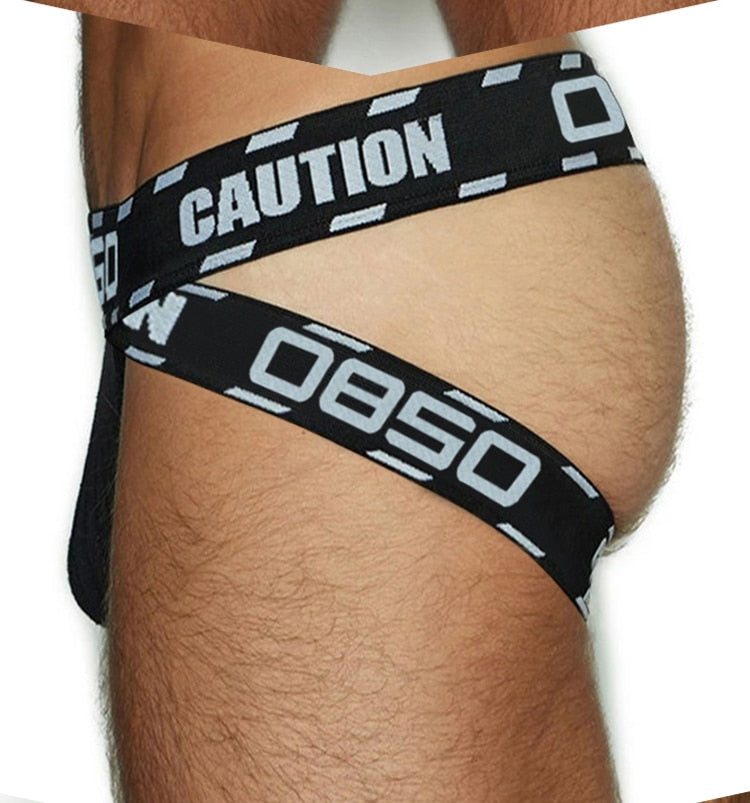 OBSO Caution Jockstrap | dmunderwear detail image 7