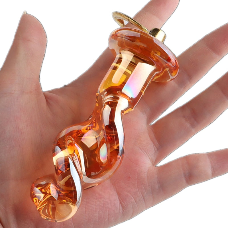 Orange Glass Butt Plug | dmunderwear