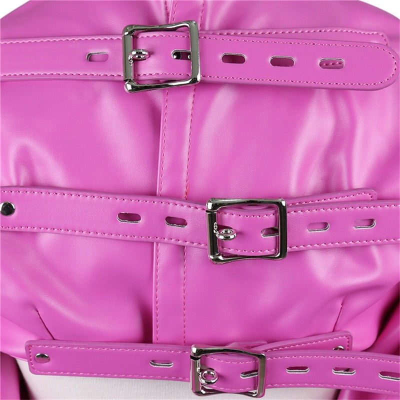 Passionate Submission Leather Collar and Restraint Jacket Bondage Set | dmunderwear detail image 11