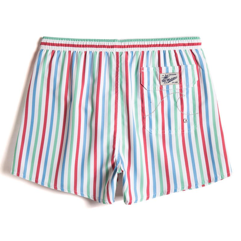 ORVLS Pastel Candy Striped Board Shorts | dmunderwear detail image 6
