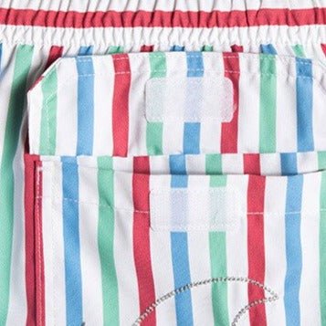 ORVLS Pastel Candy Striped Board Shorts | dmunderwear detail image 7
