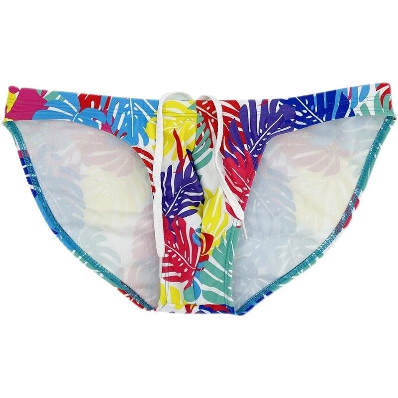 Pastel Flowers Skinny Swim Briefs | dmunderwear detail image 3