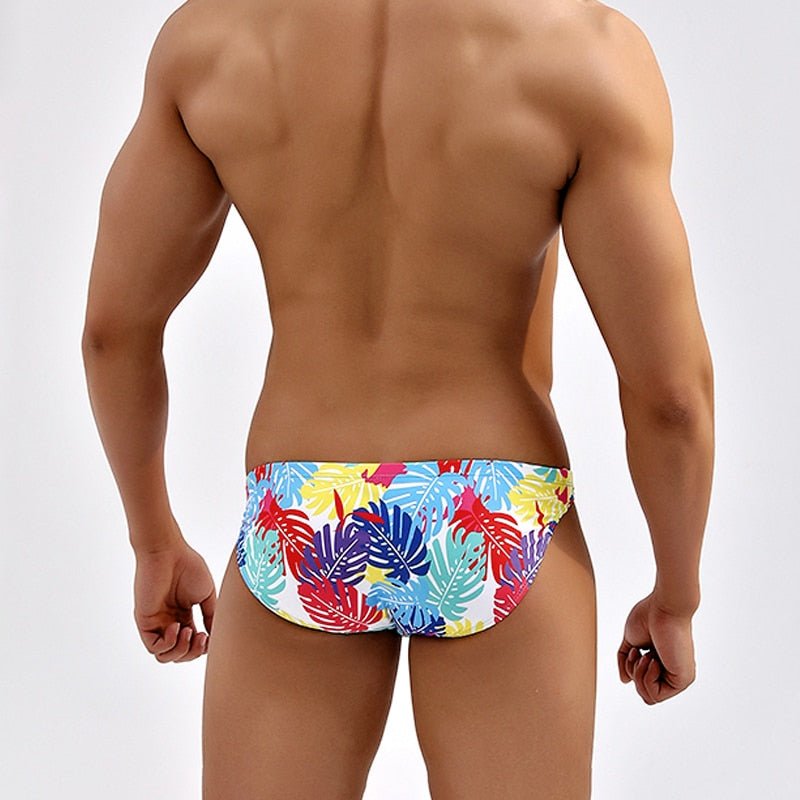 Pastel Flowers Skinny Swim Briefs | dmunderwear detail image 5