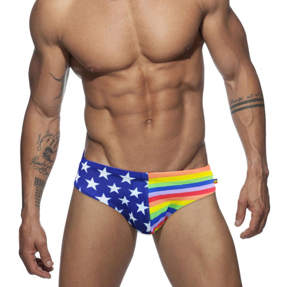 ORVLS Patriotic Rainbow Swim Briefs | dmunderwear