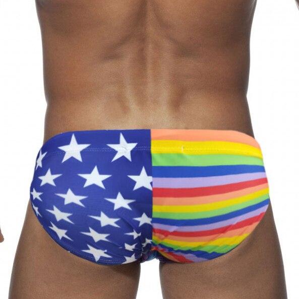 ORVLS Patriotic Rainbow Swim Briefs | dmunderwear detail image 4