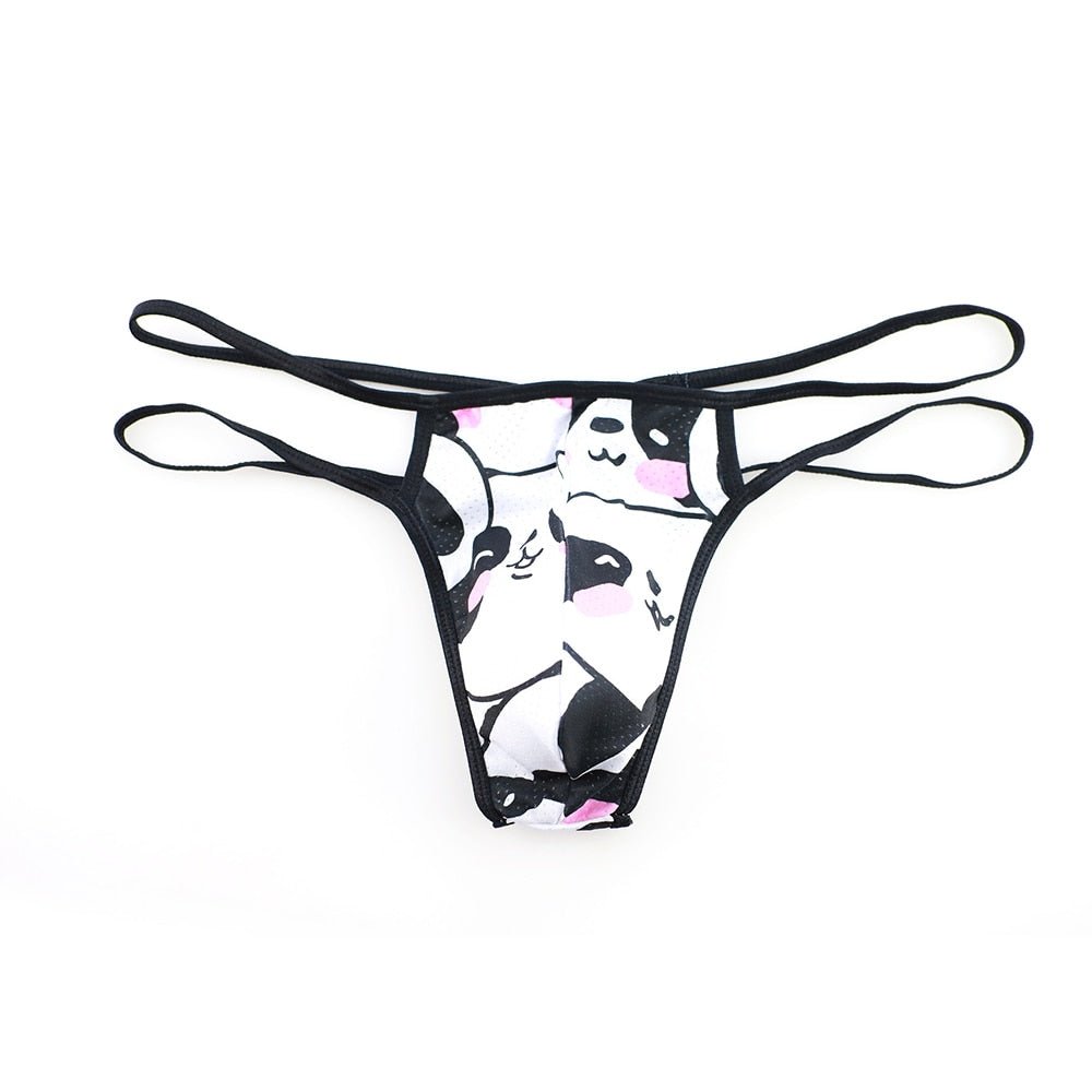 ORVLS Patterned No Show Thong | dmunderwear detail image 2