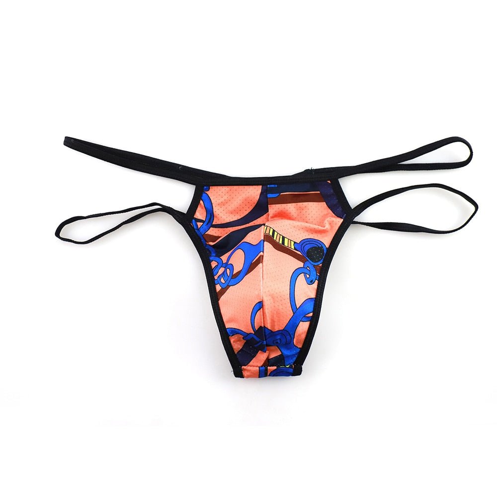 ORVLS Patterned No Show Thong | dmunderwear detail image 5