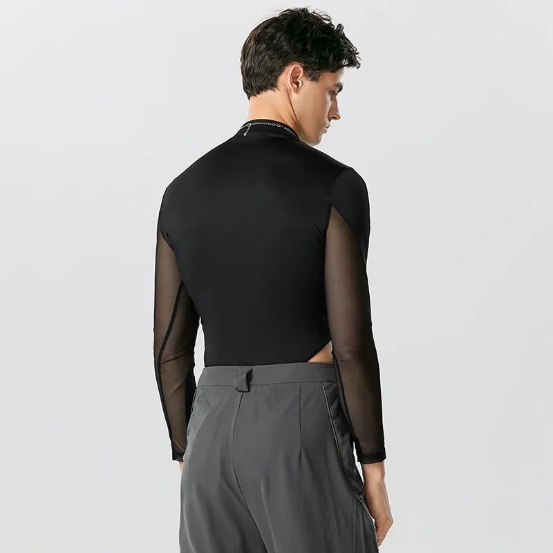 ORVLS Pec Peek Mesh Body Suit | dmunderwear detail image 2