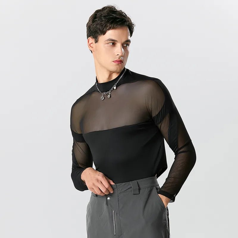ORVLS Pec Peek Mesh Body Suit | dmunderwear detail image 3
