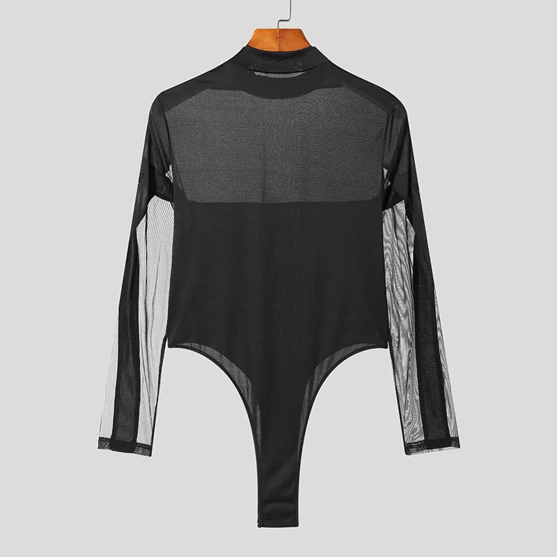 ORVLS Pec Peek Mesh Body Suit | dmunderwear detail image 6
