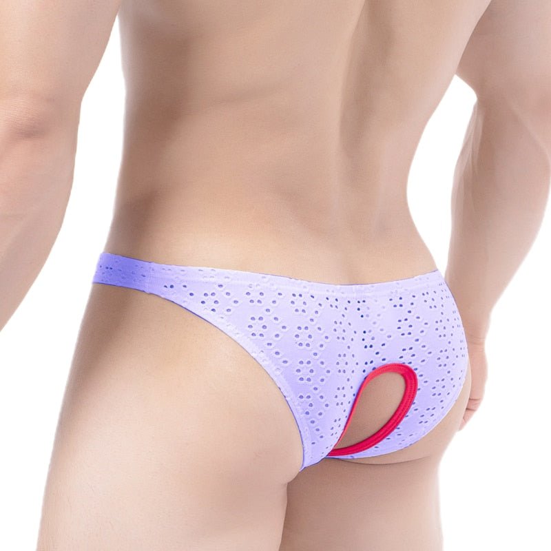 ORVLS Peek-a-boo No Crotch Mesh Briefs | dmunderwear