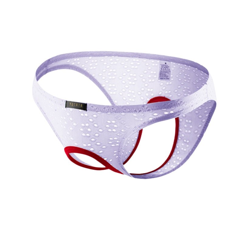 ORVLS Peek-a-boo No Crotch Mesh Briefs | dmunderwear detail image 2