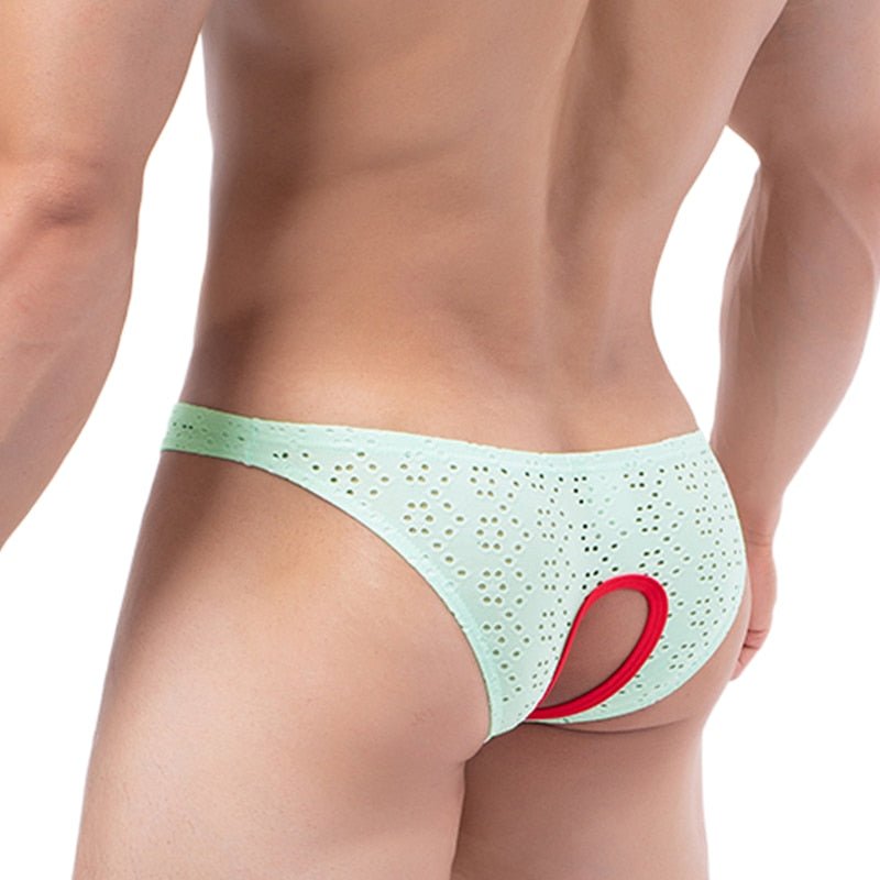 ORVLS Peek-a-boo No Crotch Mesh Briefs | dmunderwear detail image 8