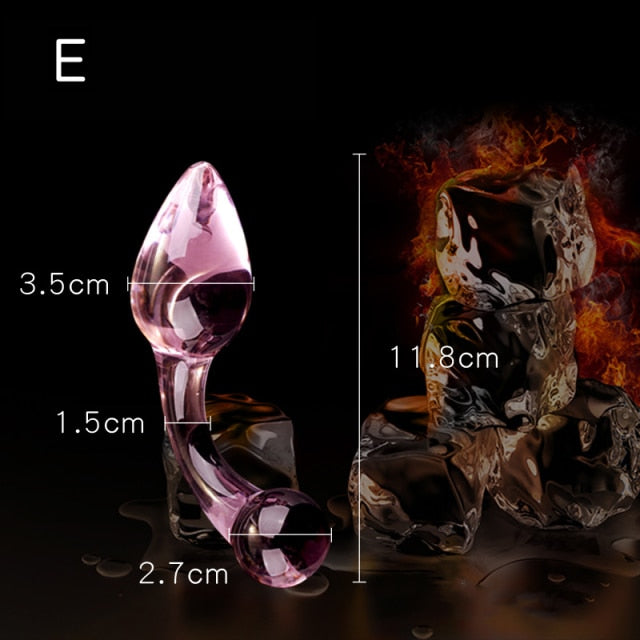 Pink Glass Butt Plug | dmunderwear detail image 8