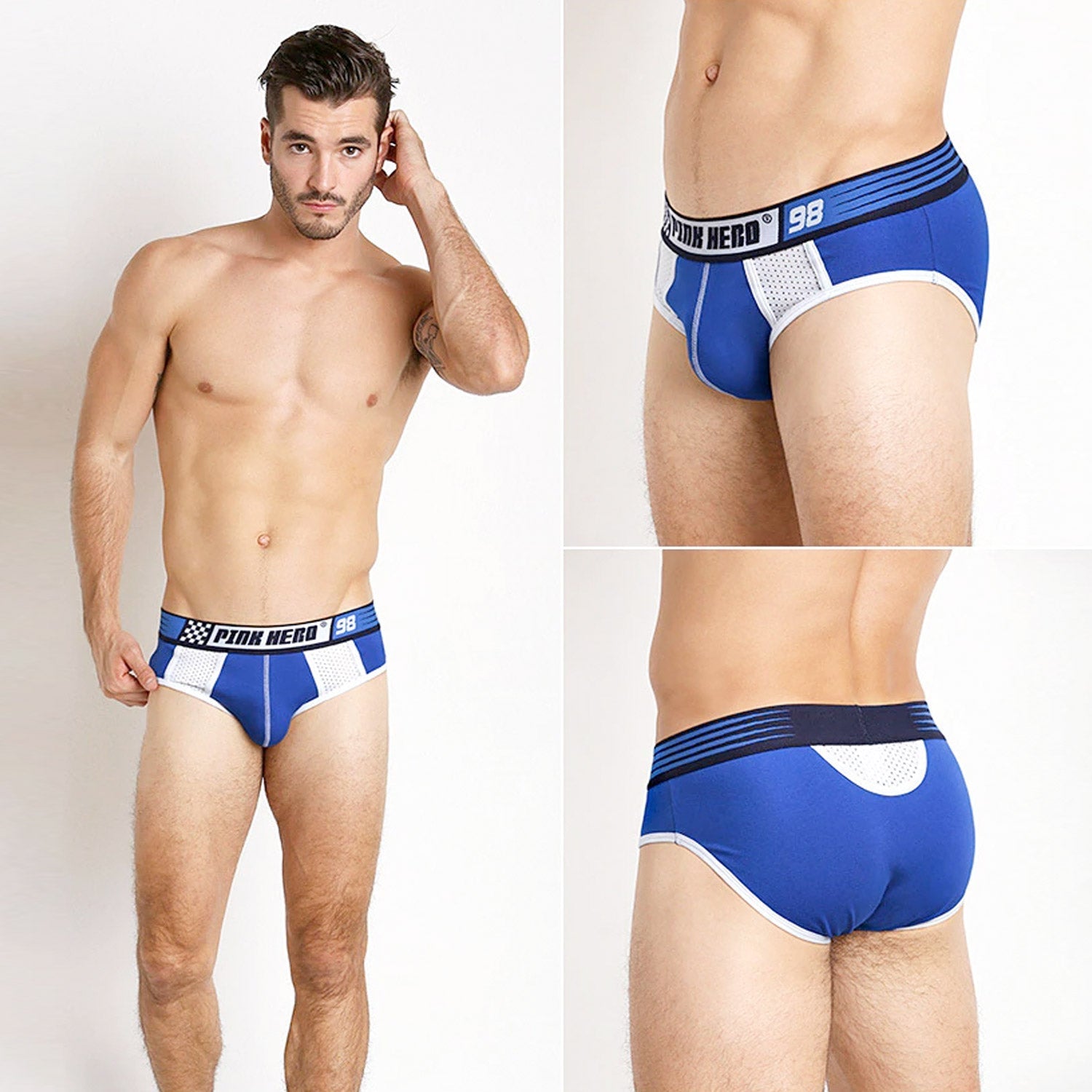 Pink Hero 98' Mesh Brief 5-Pack | dmunderwear detail image 4