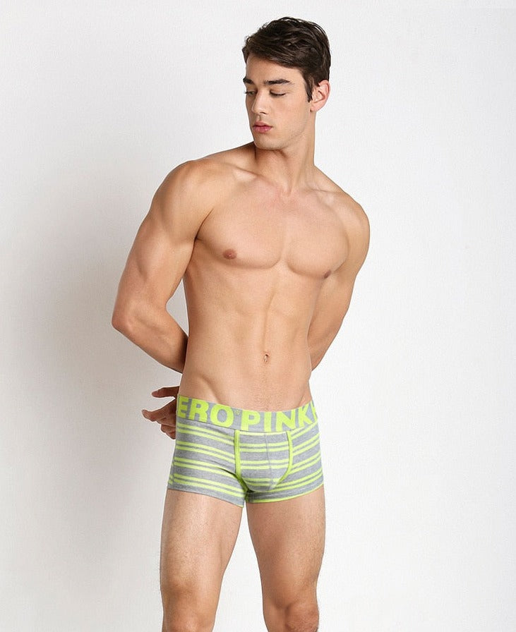 Pink Heroes Simple Striped Boxers | dmunderwear detail image 13