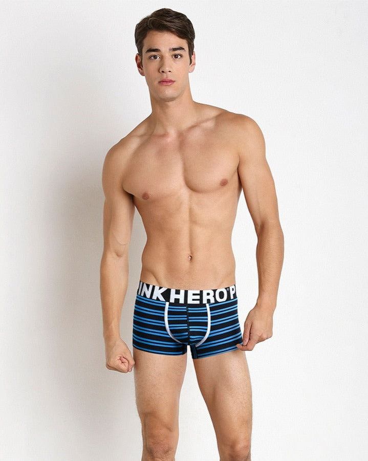 Pink Heroes Simple Striped Boxers | dmunderwear detail image 6